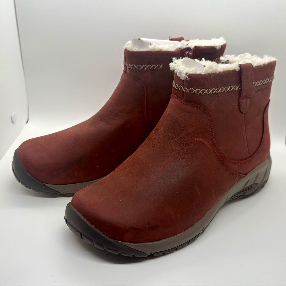 Merrell womens Encore 4 Bluff Zip Plr Wp Snow Boot, Sable, 9 NIB